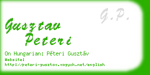 gusztav peteri business card